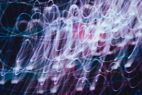 Abstract representation of active lifestyle through kinetic lines